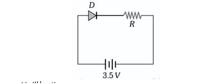 Diode circuit with resistor and battery